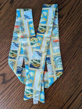 Anthropologie Bright Icon Printed Hair Scarf